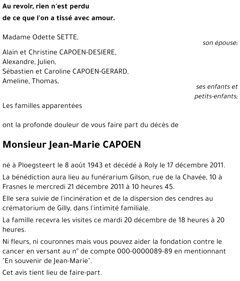 Jean-Marie CAPOEN