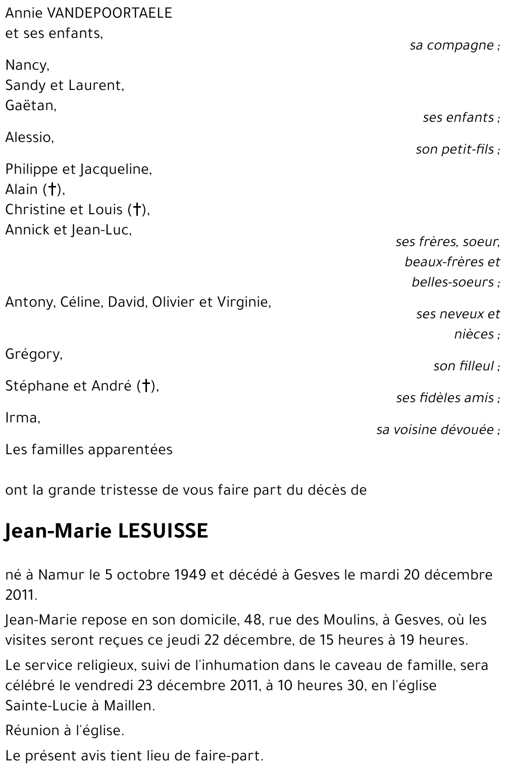 Jean-Marie LESUISSE