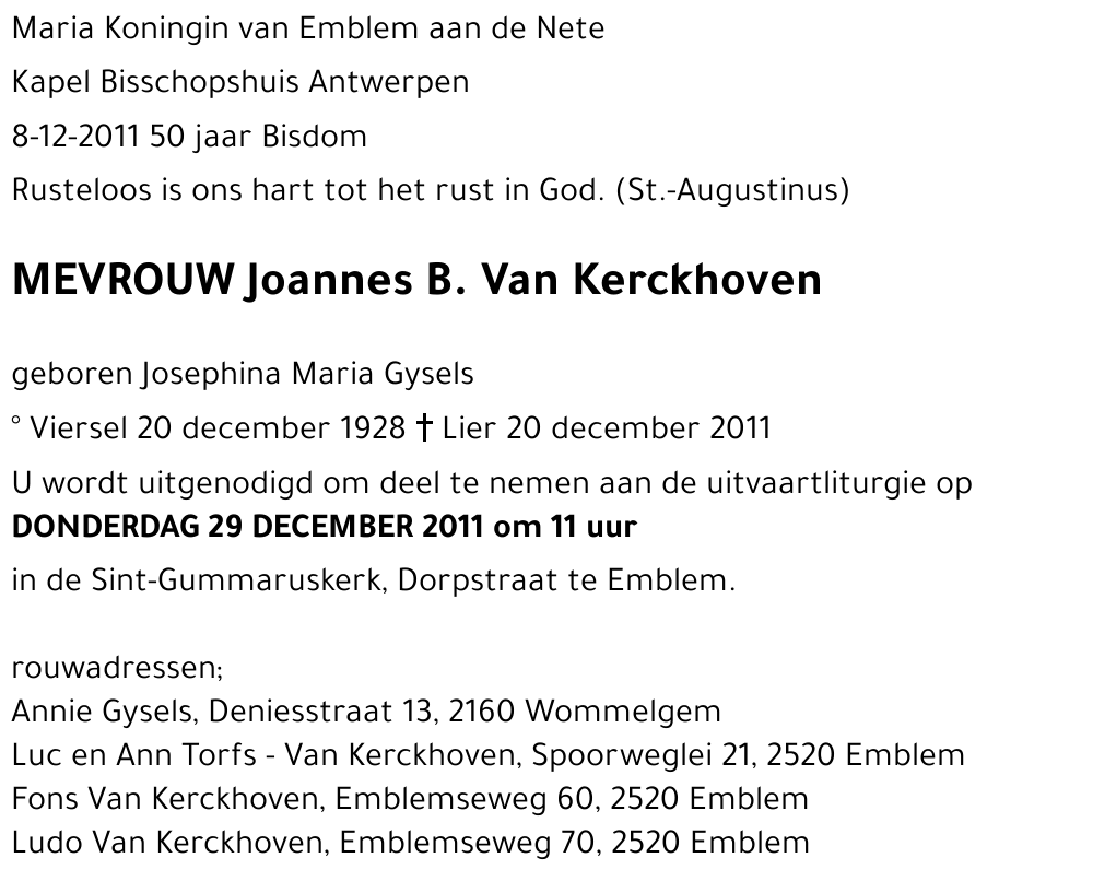 Joannes B. Van Kerckhoven