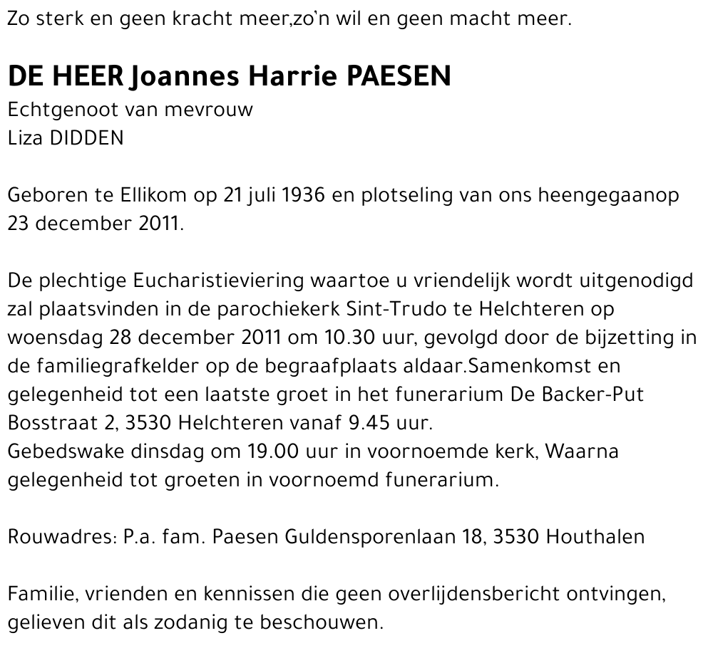 Joannes PAESEN