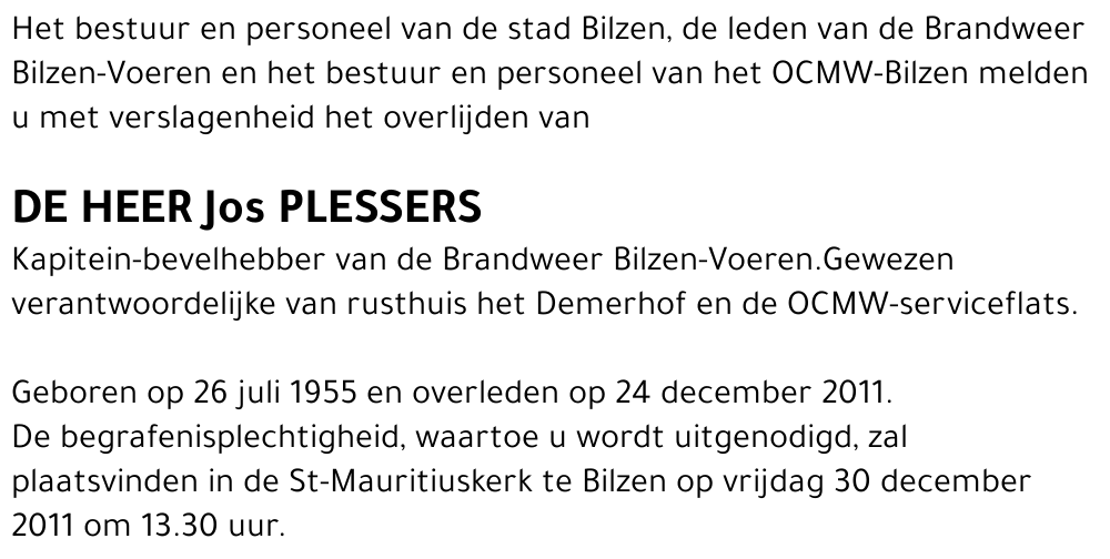 Jos PLESSERS