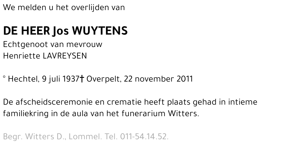 Jos WUYTENS