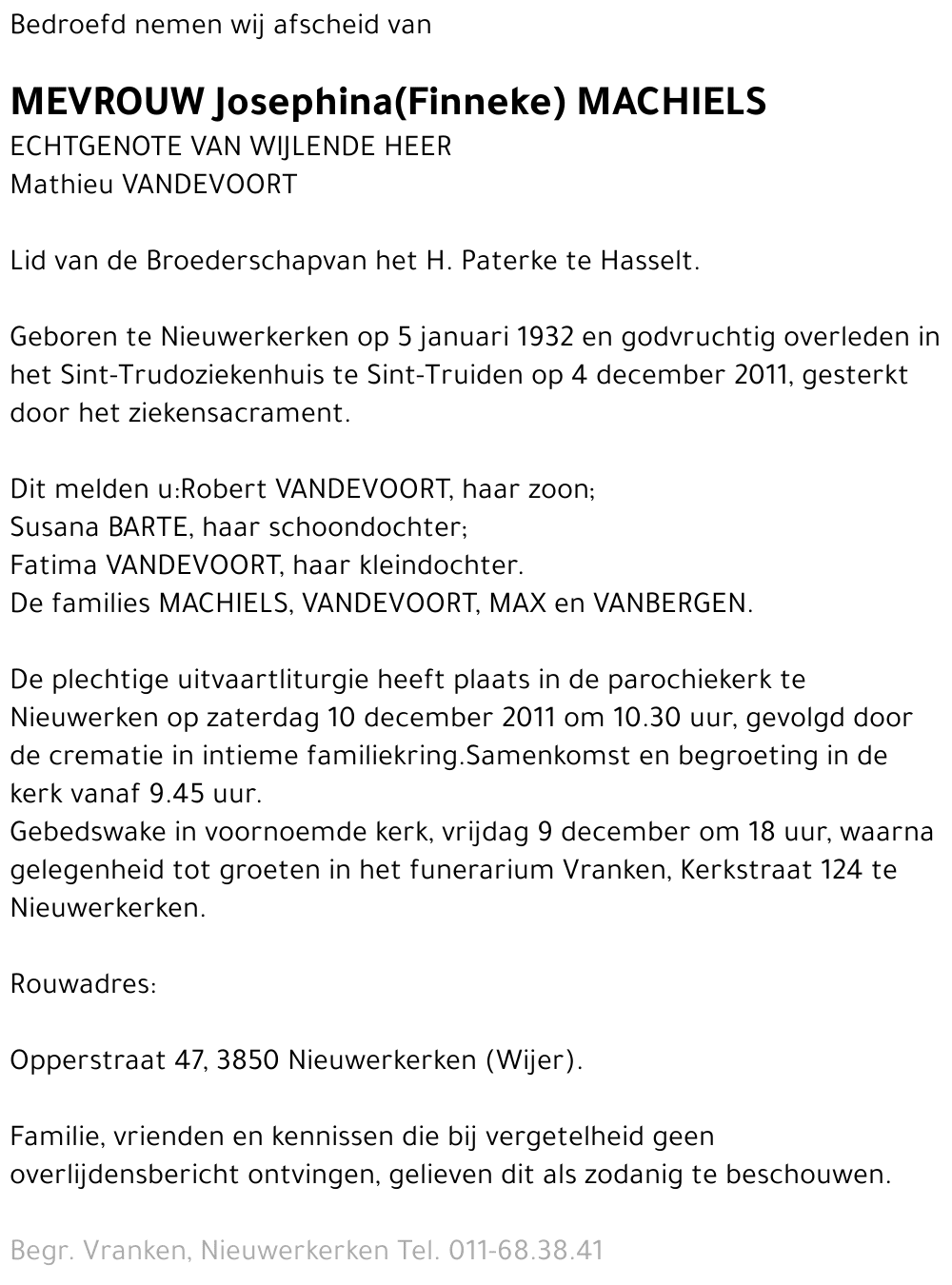 Josephina (Finneke) Machiels