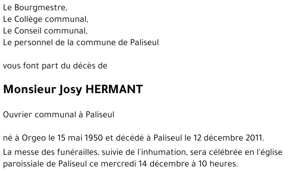 Josy HERMANT