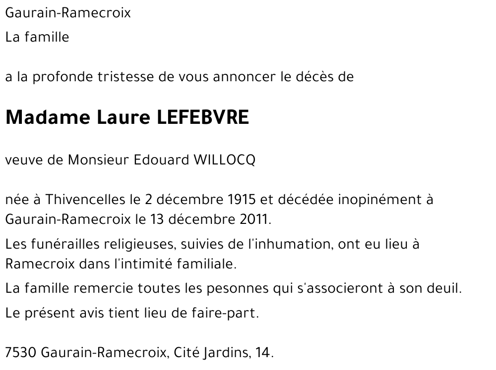 Laure LEFEBVRE