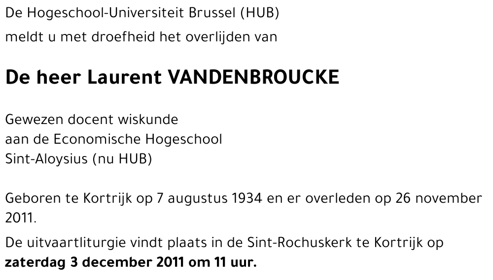 Laurent VANDENBROUCKE