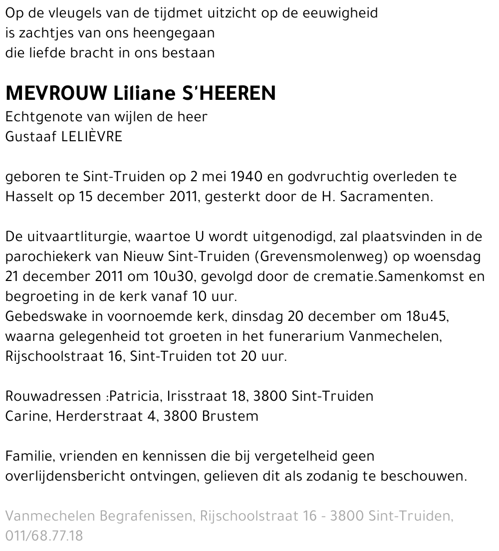 Liliane s'heeren