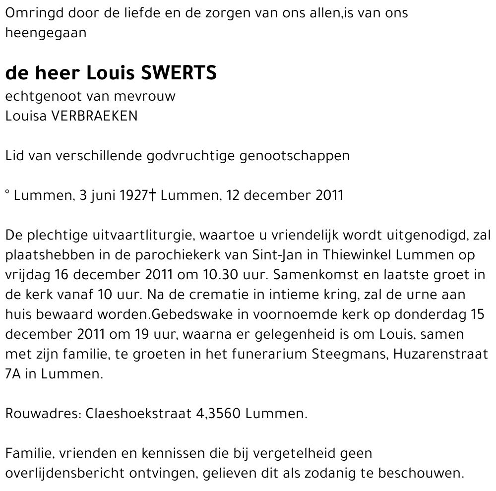 Louis SWERTS