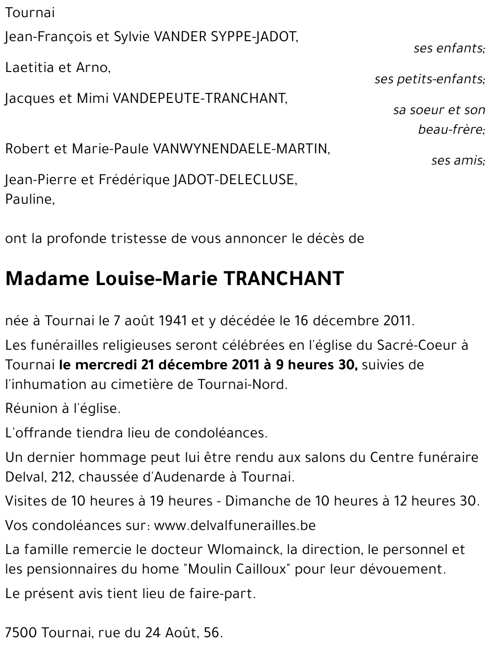 Louise-Marie TRANCHANT