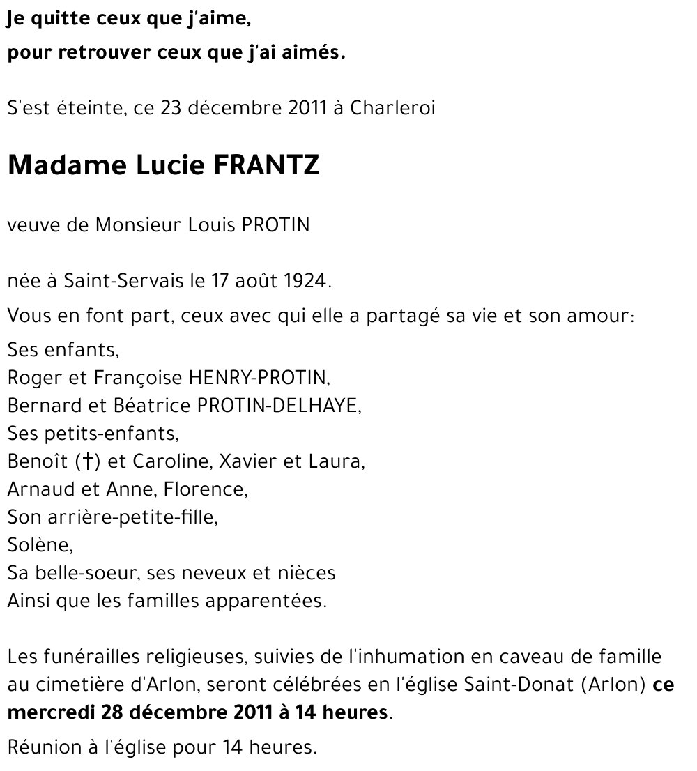 Lucie FRANTZ