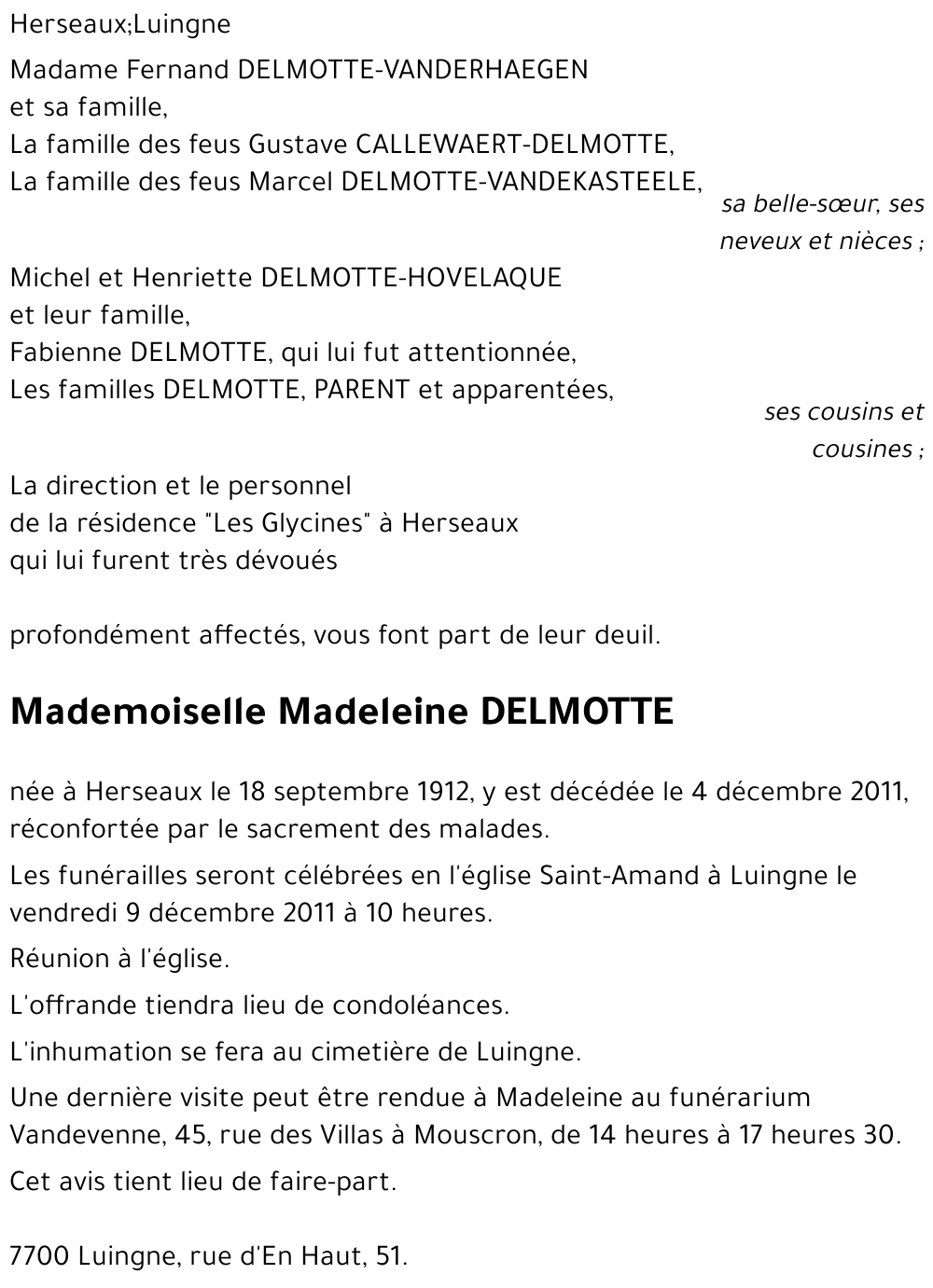 Madeleine DELMOTTE