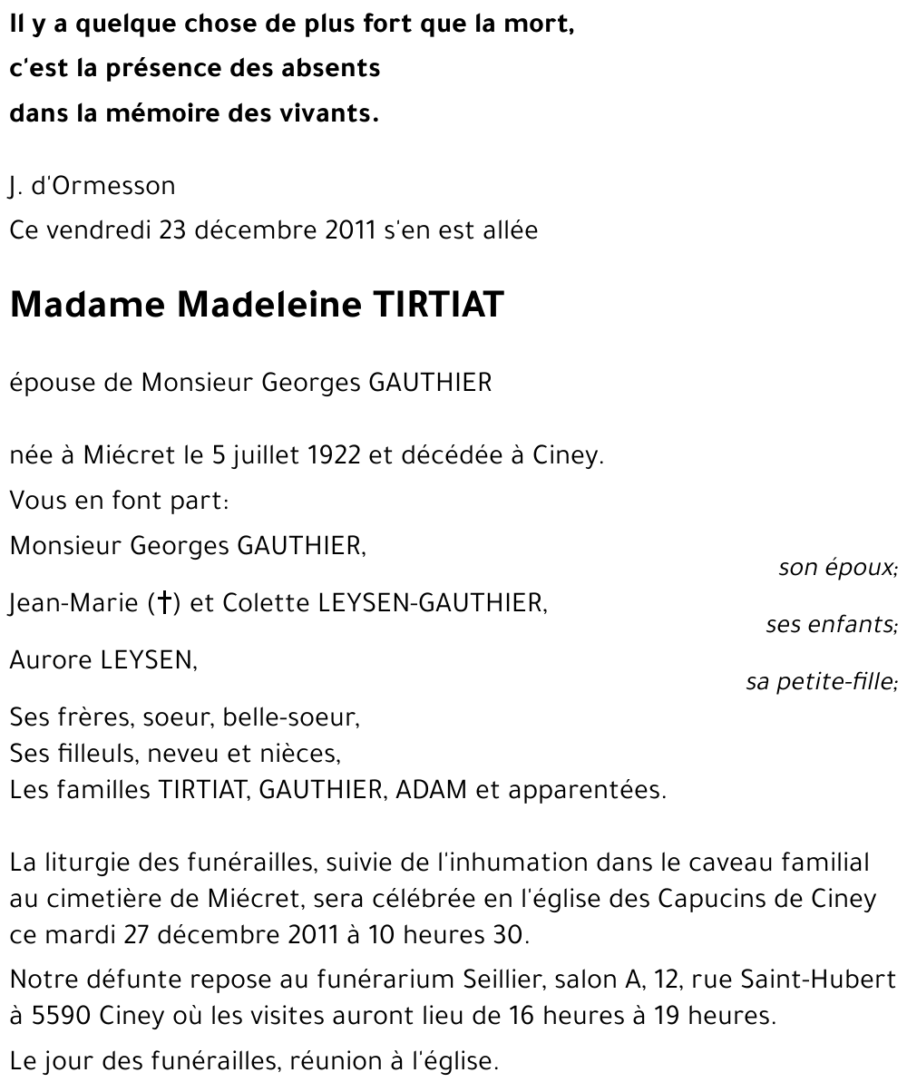 Madeleine TIRTIAT