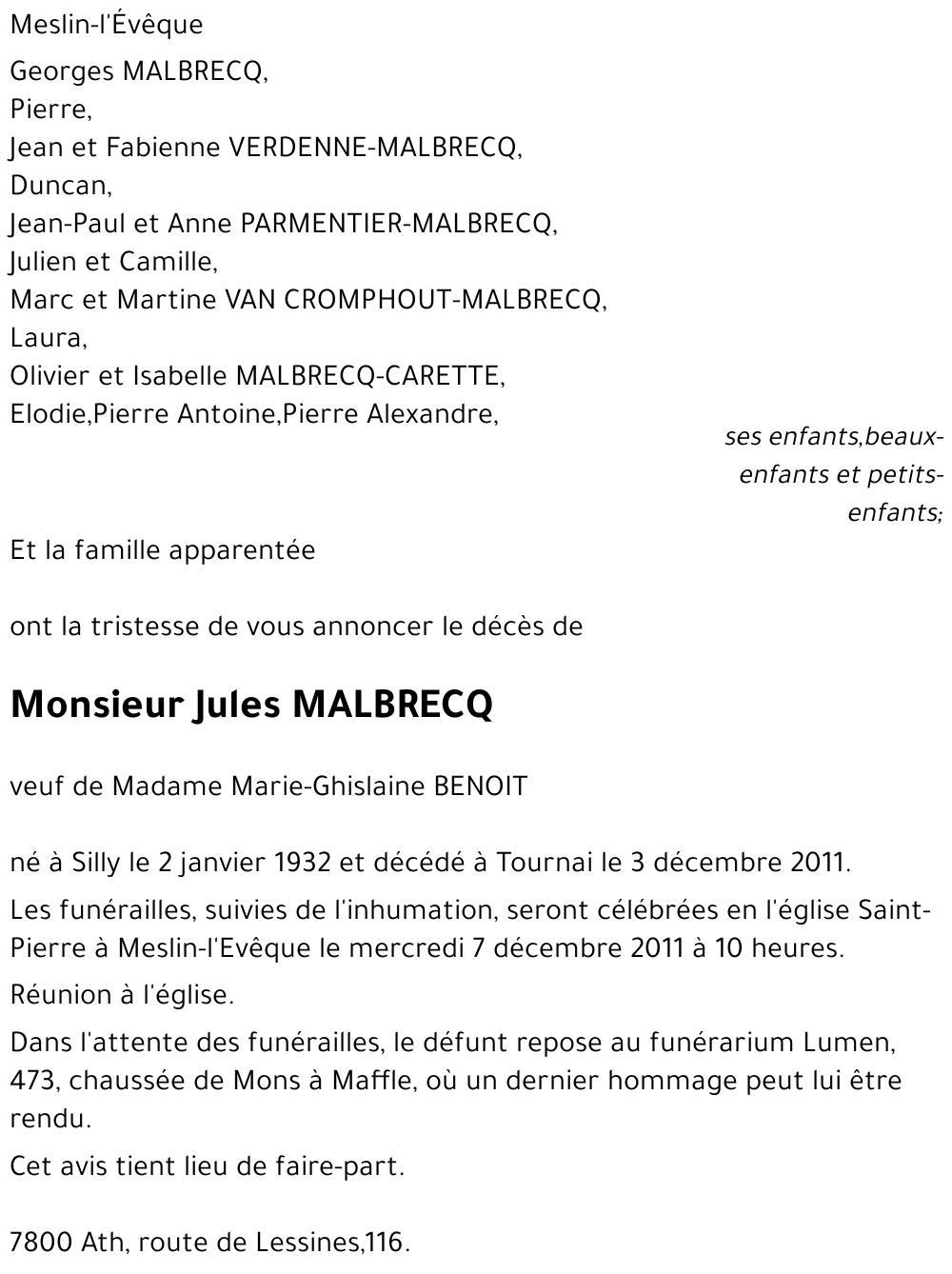 Malbrecq Jules