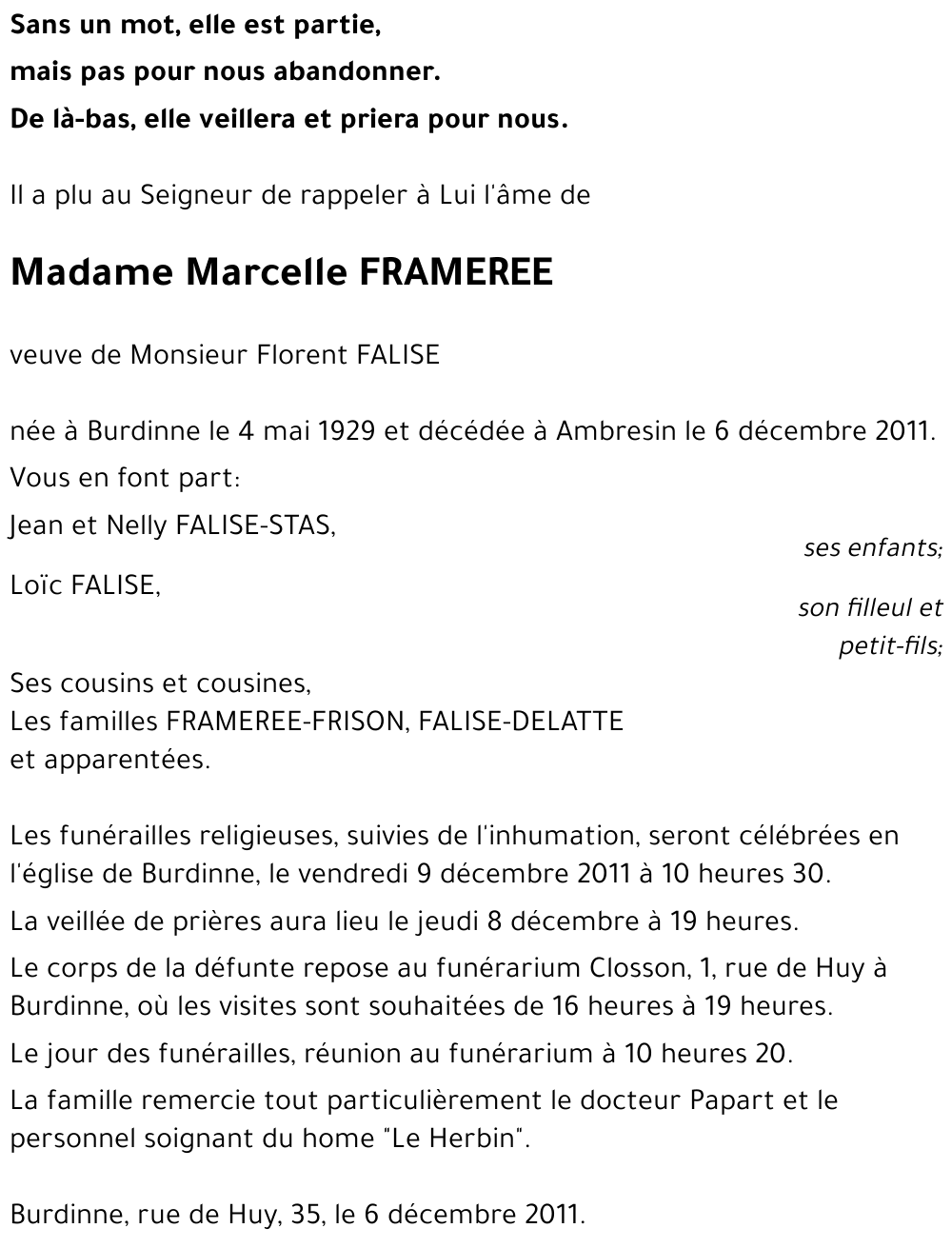 Marcelle FRAMEREE