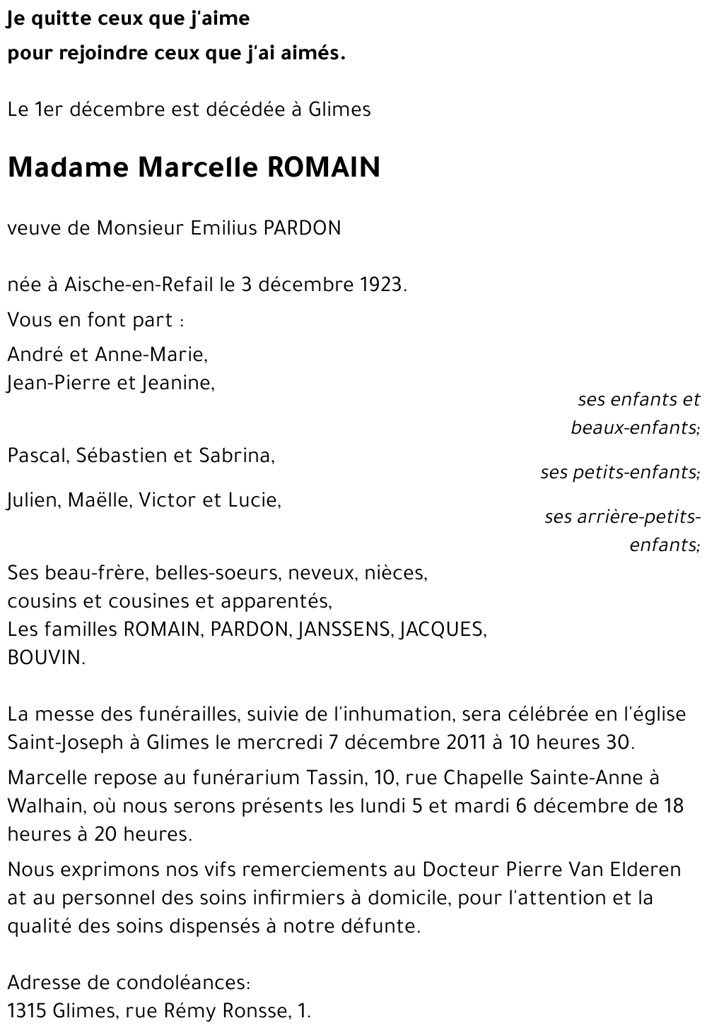 Marcelle ROMAIN
