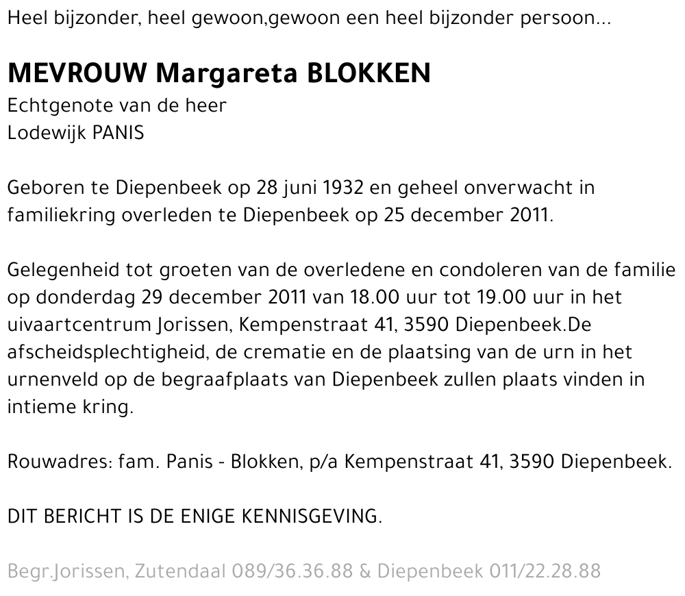 Margareta Blokken