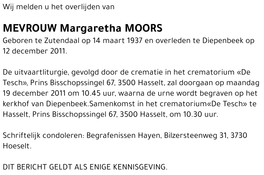 Margaretha Moors