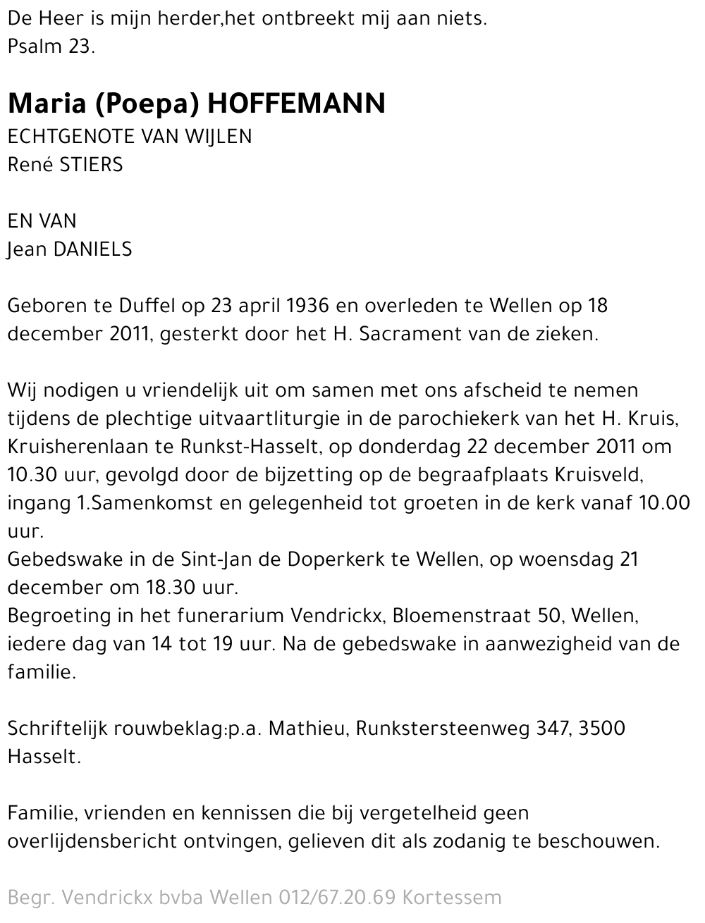 Maria (Poepa) Hoffemann