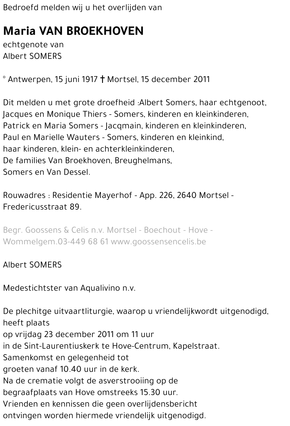 Maria Van Broekhoven