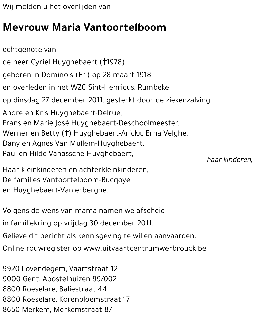 Maria VANTOORTELBOOM