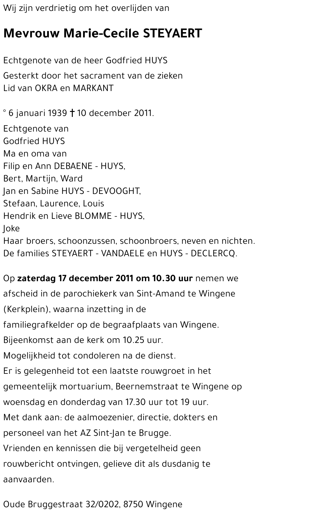 Marie-Cecile STEYAERT