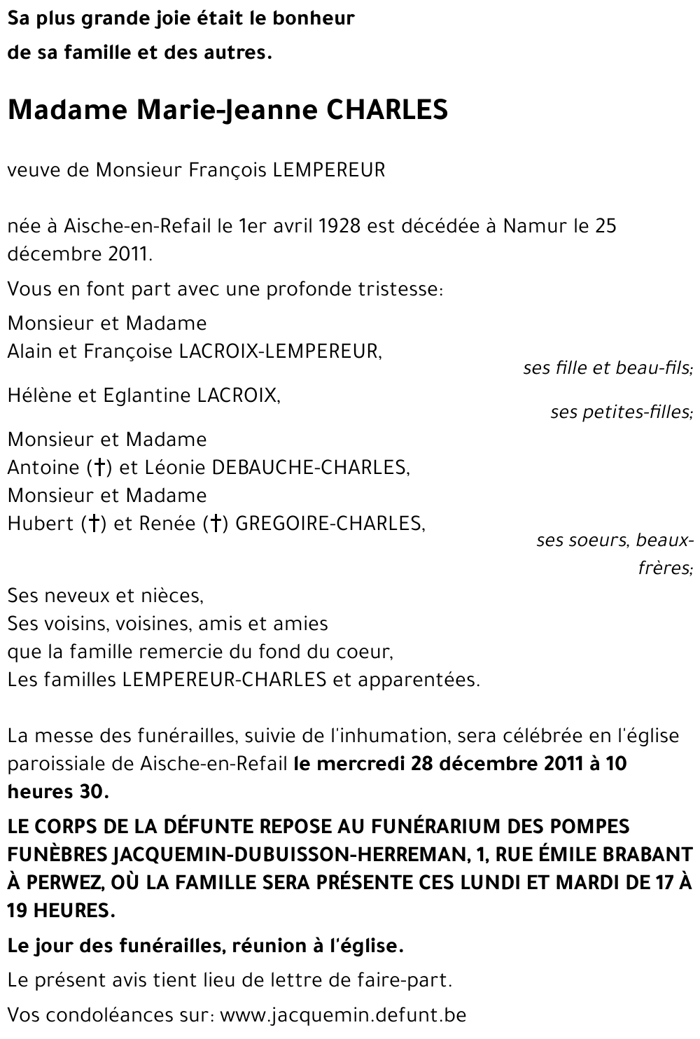 Marie-Jeanne CHARLES