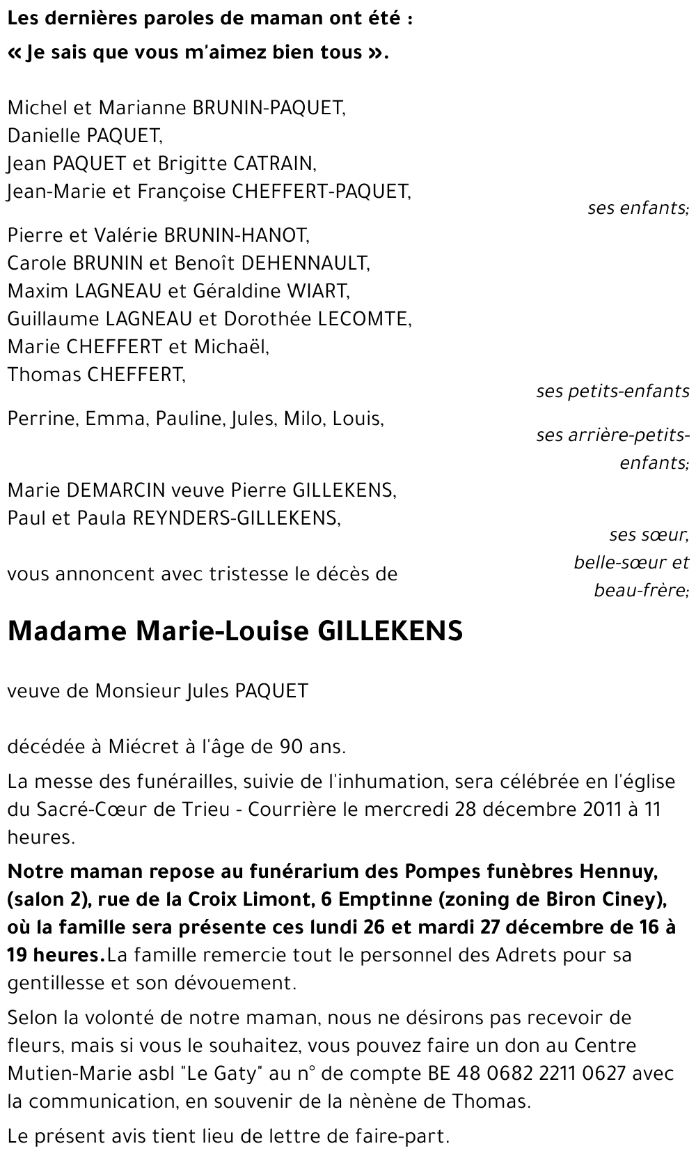 Marie-Louise GILLEKENS