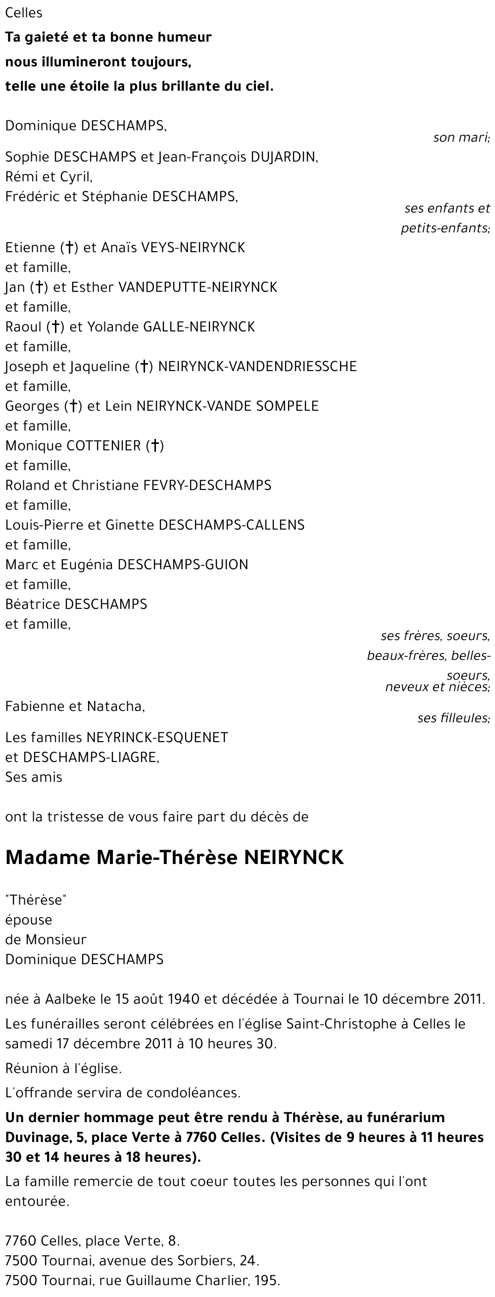 Marie-Thérèse NEIRINCK