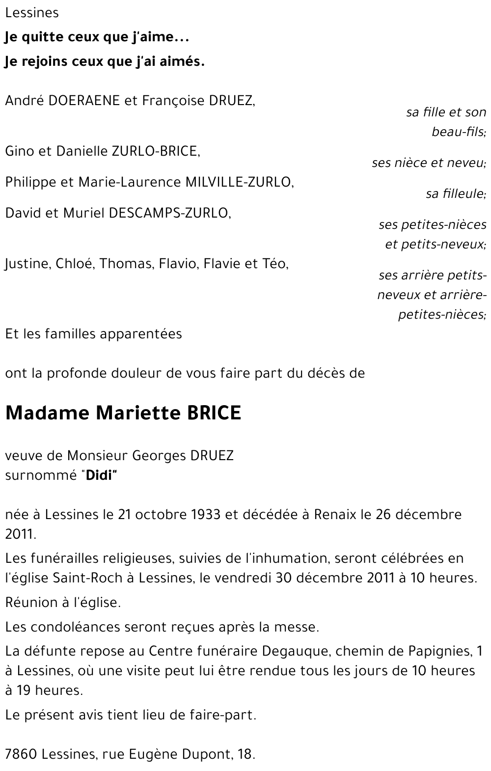 Mariette BRICE
