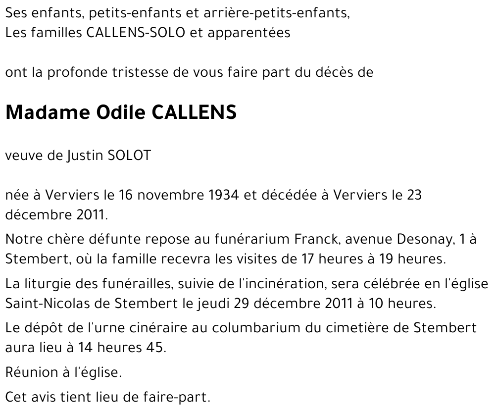 Odile CALLENS