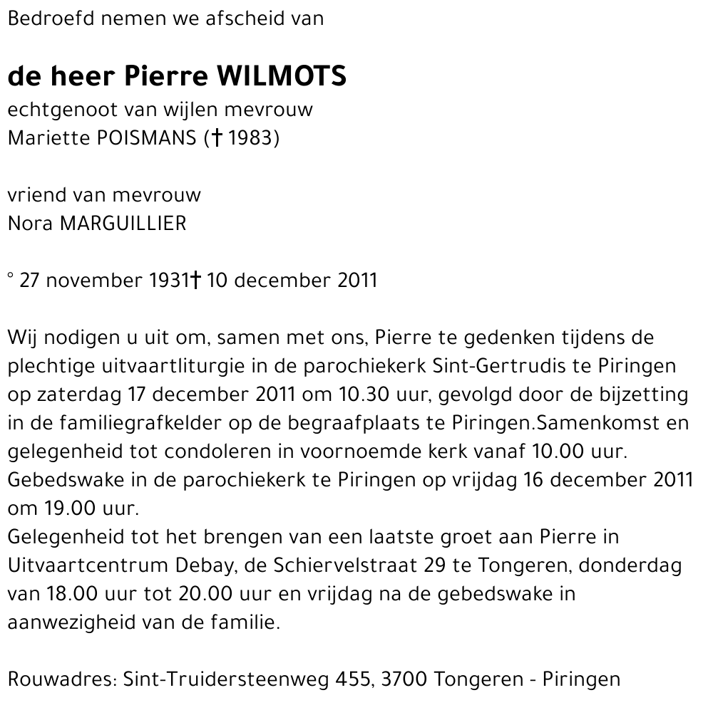 Pierre WILMOTS