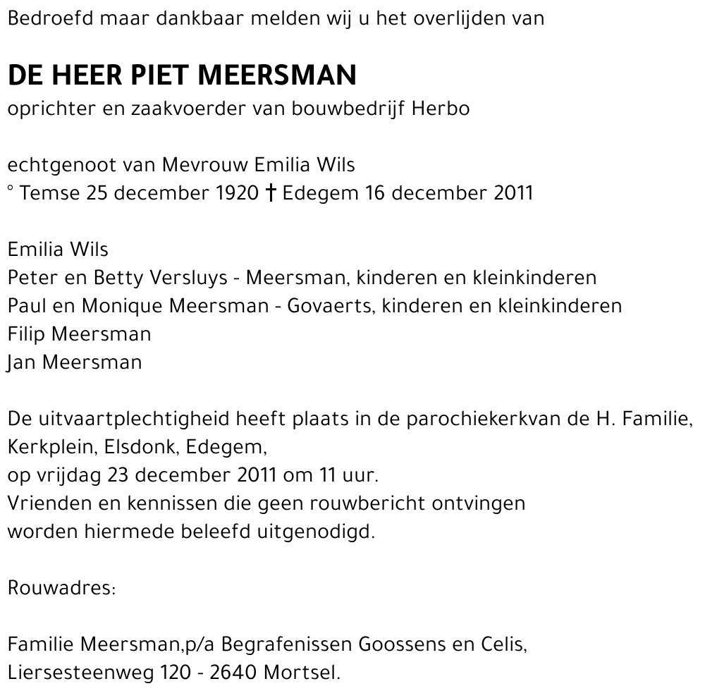 Piet Meersman