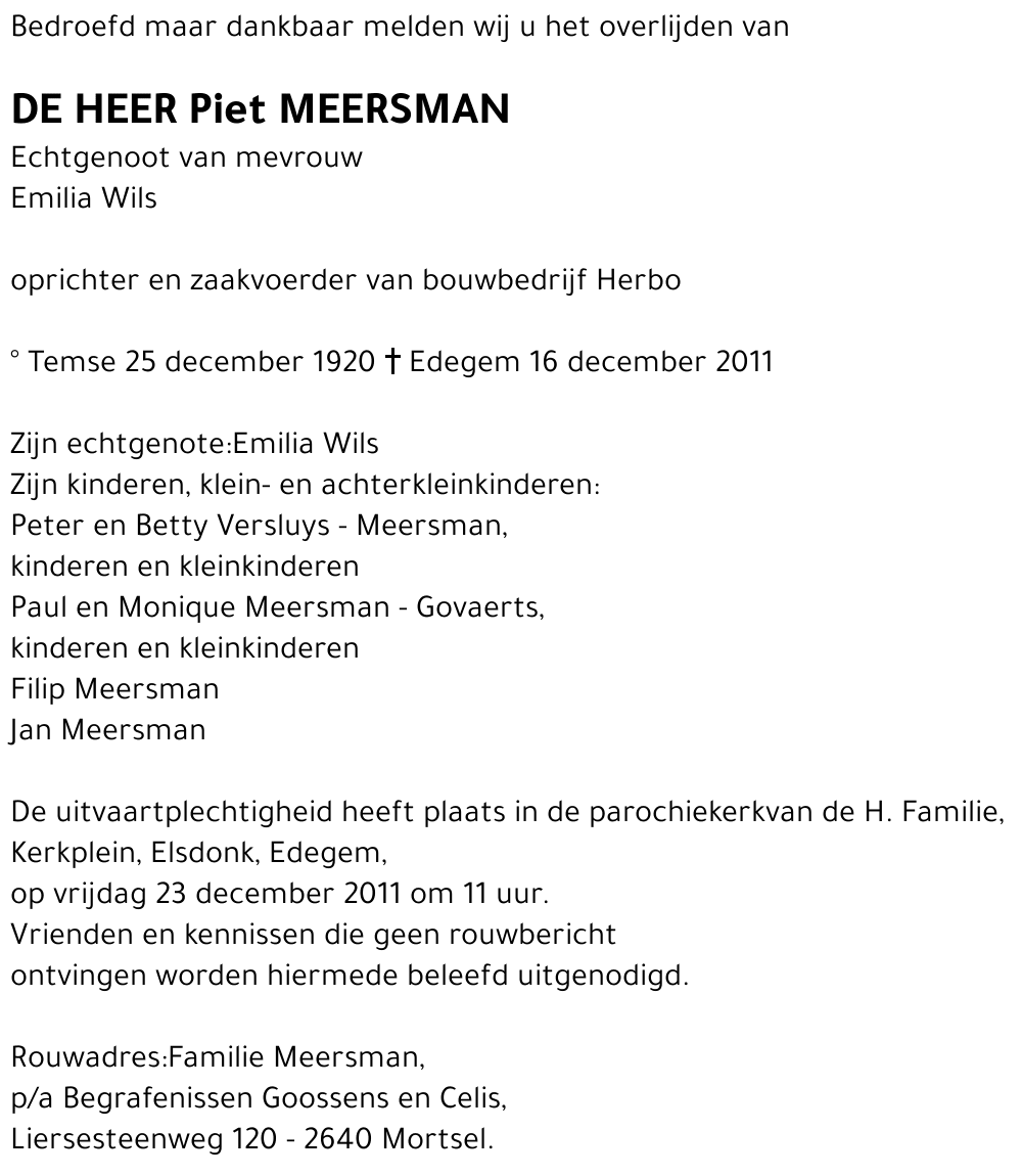 Piet Meersman