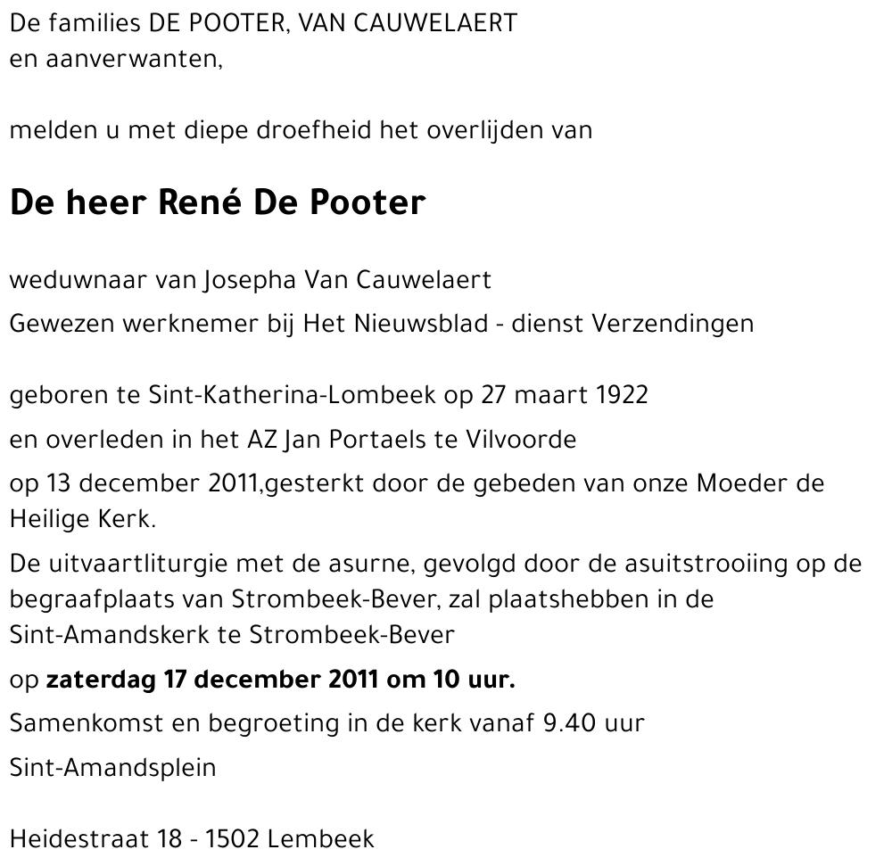 René DE POOTER
