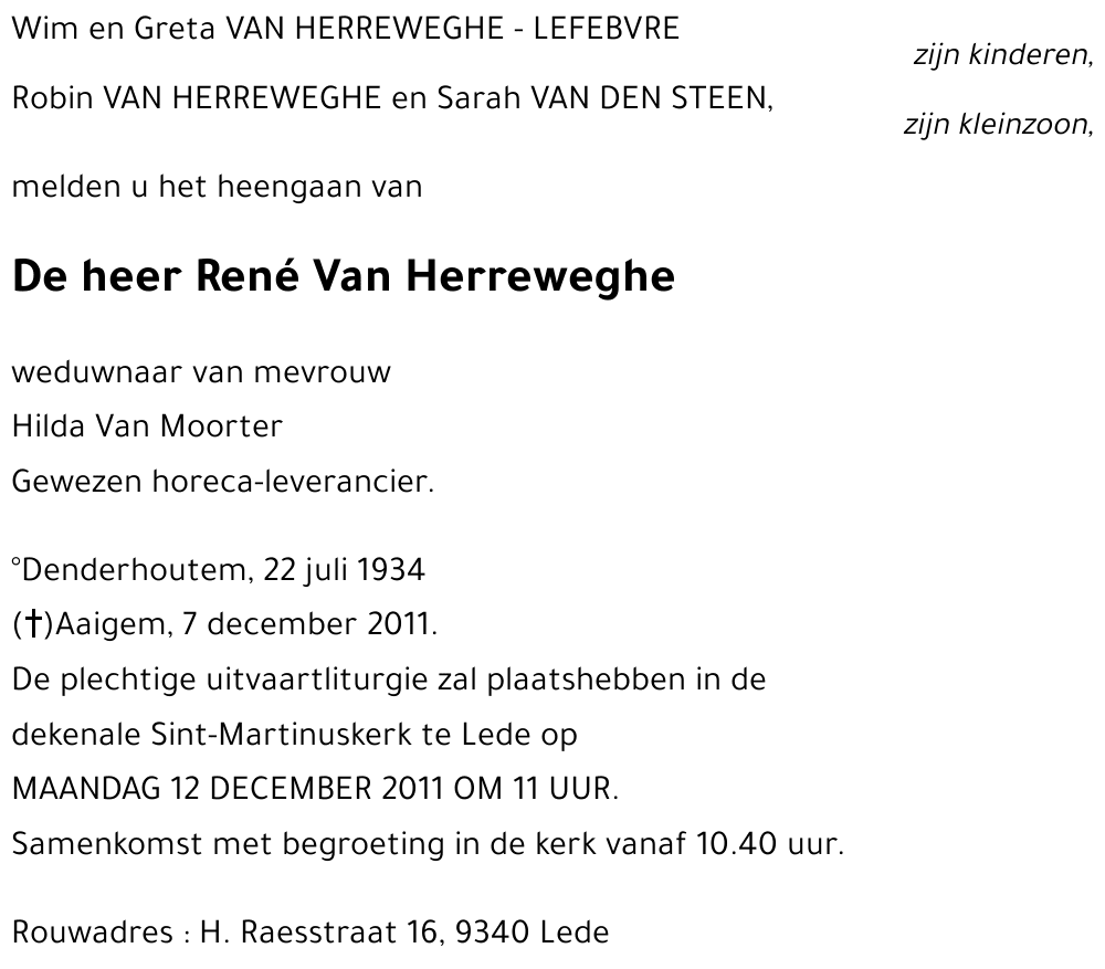 René Van Herreweghe