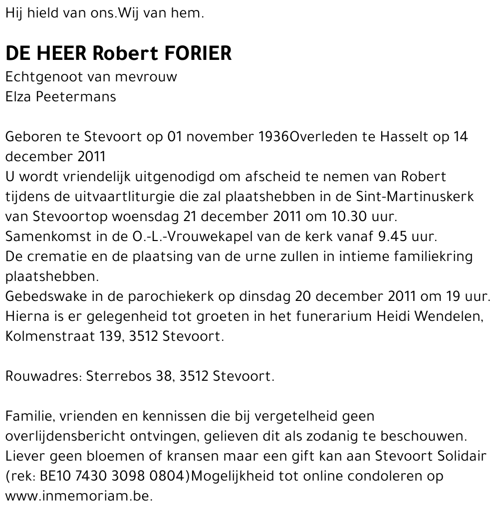 Robert FORIER