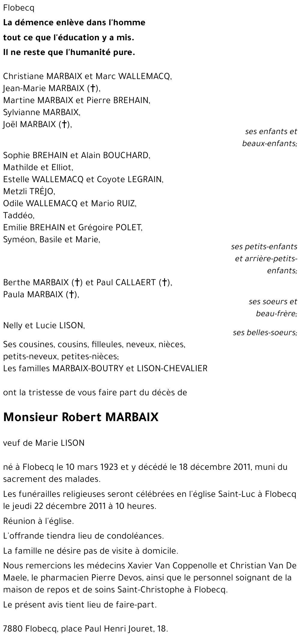 Robert MARBAIX