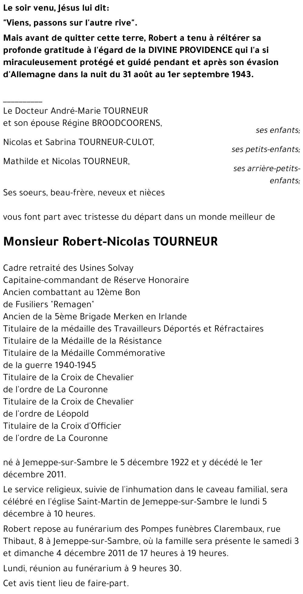 Robert-Nicolas TOURNEUR