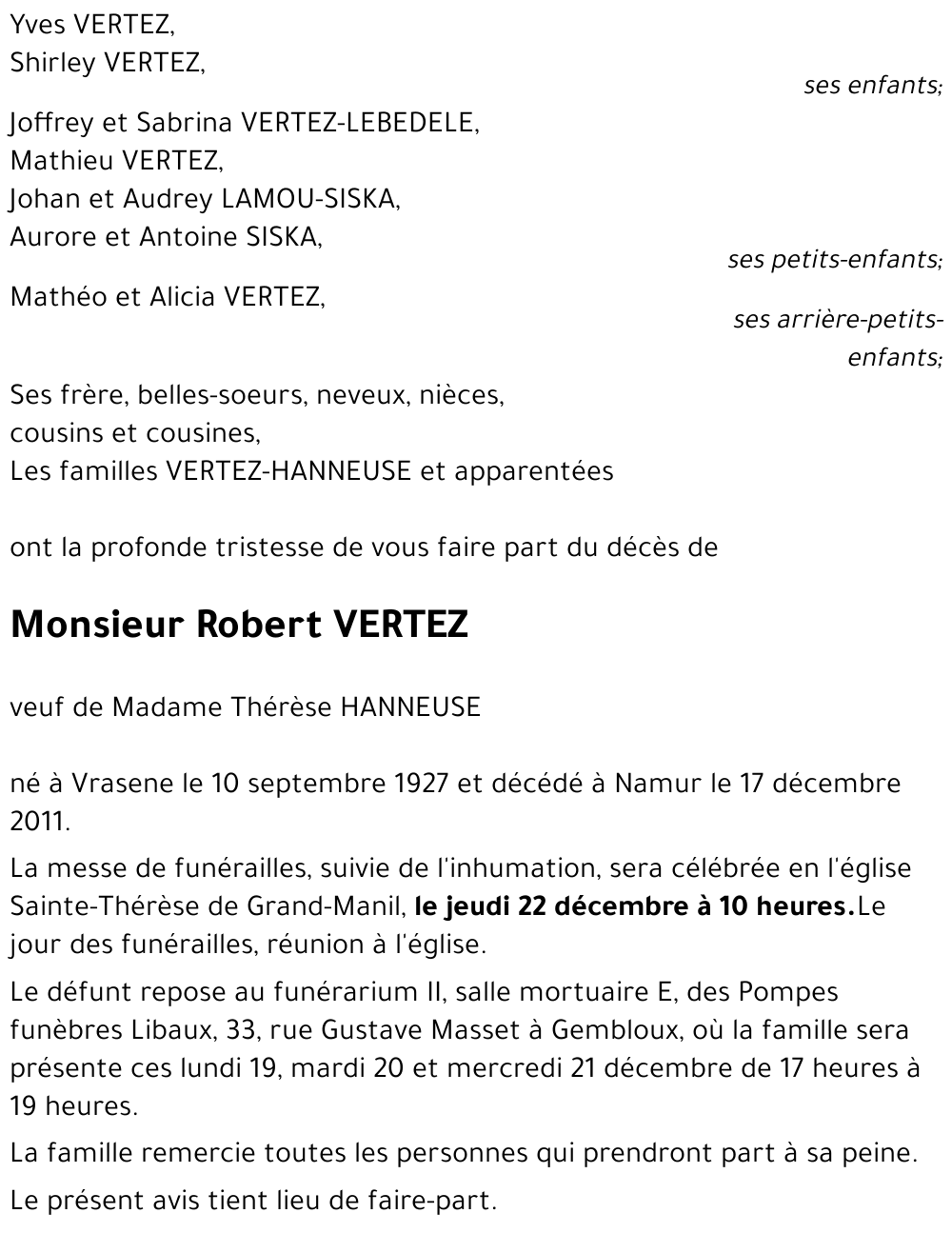 Robert VERTEZ