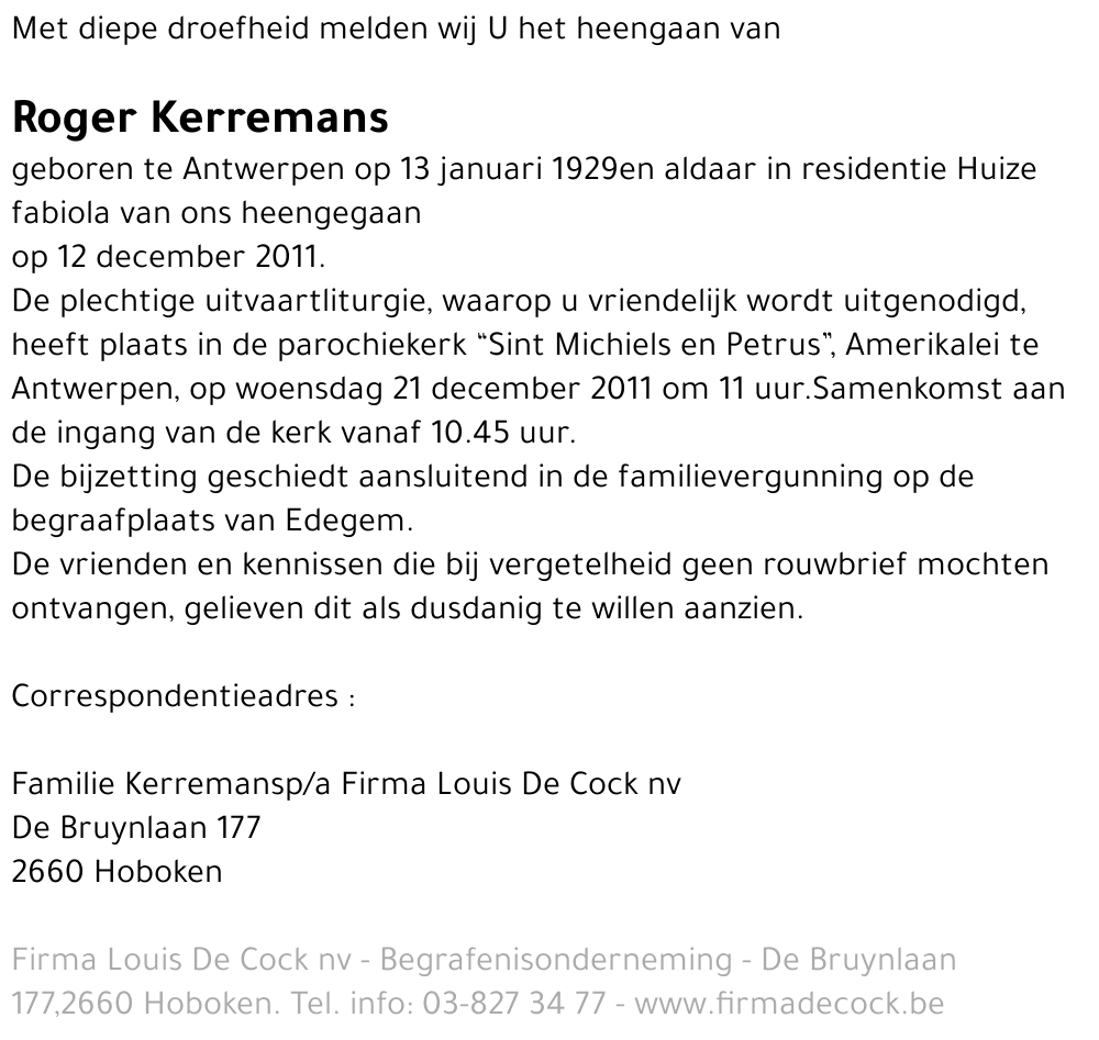 Roger Kerremans