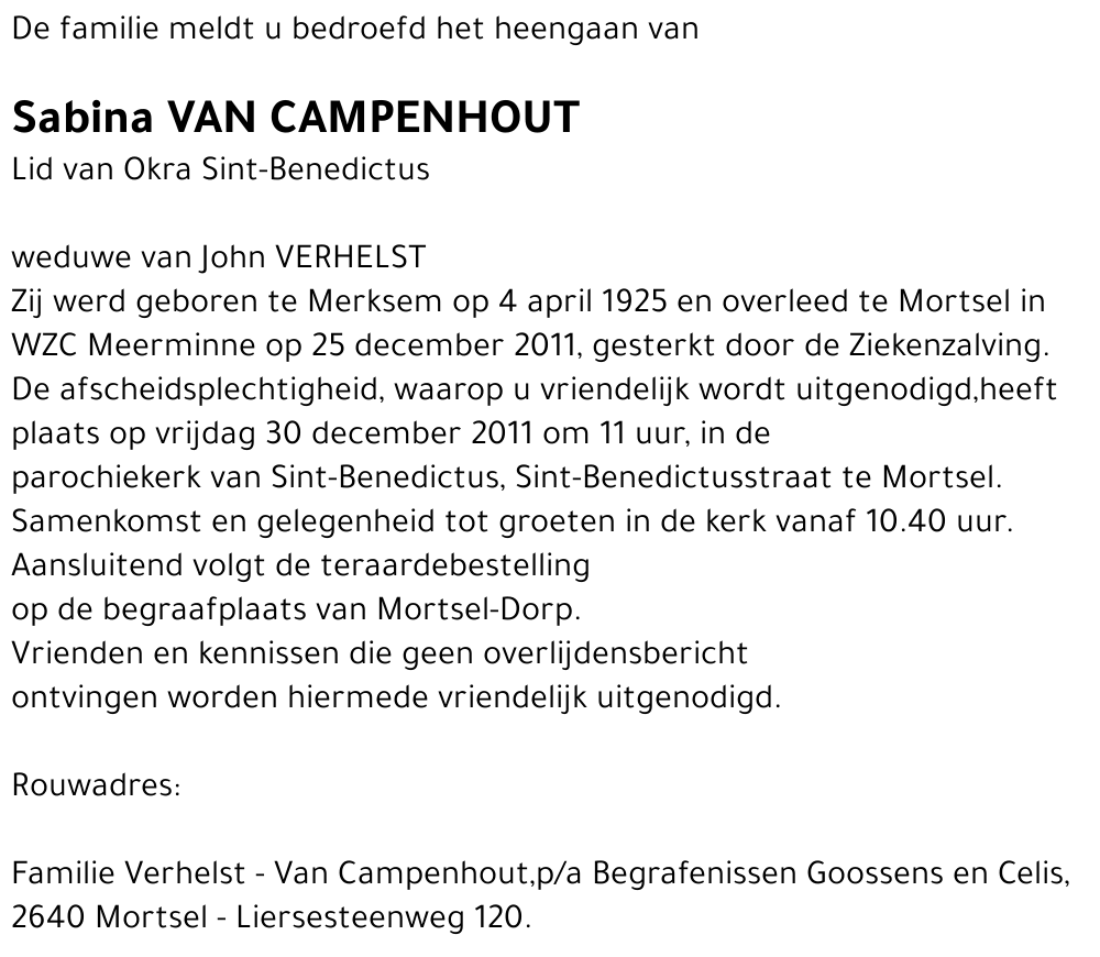 Sabina Van Campenhout