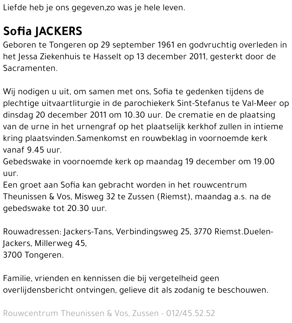 Sofia Jackers