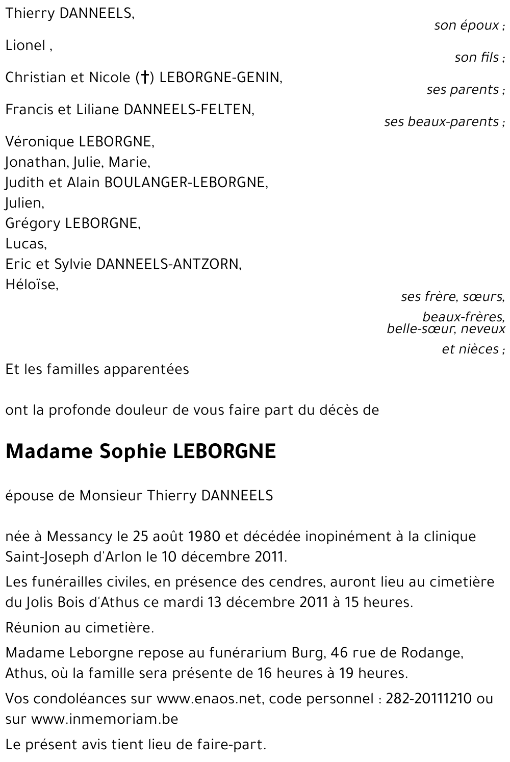 Sophie LEBORGNE