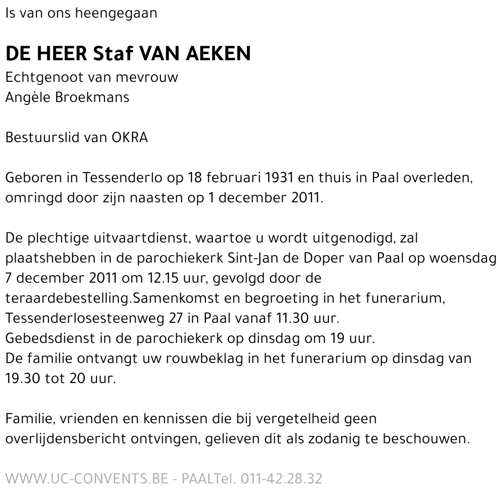 Staf Van Aeken