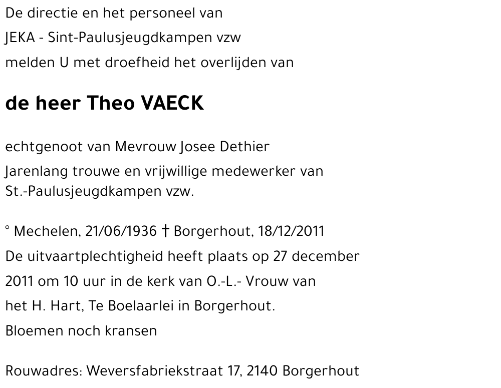 Theo Vaeck