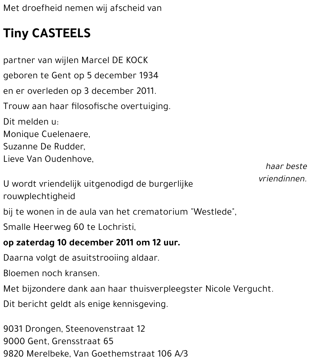 Tiny CASTEELS