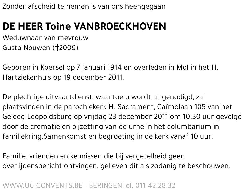 Toine Vanbroeckhoven