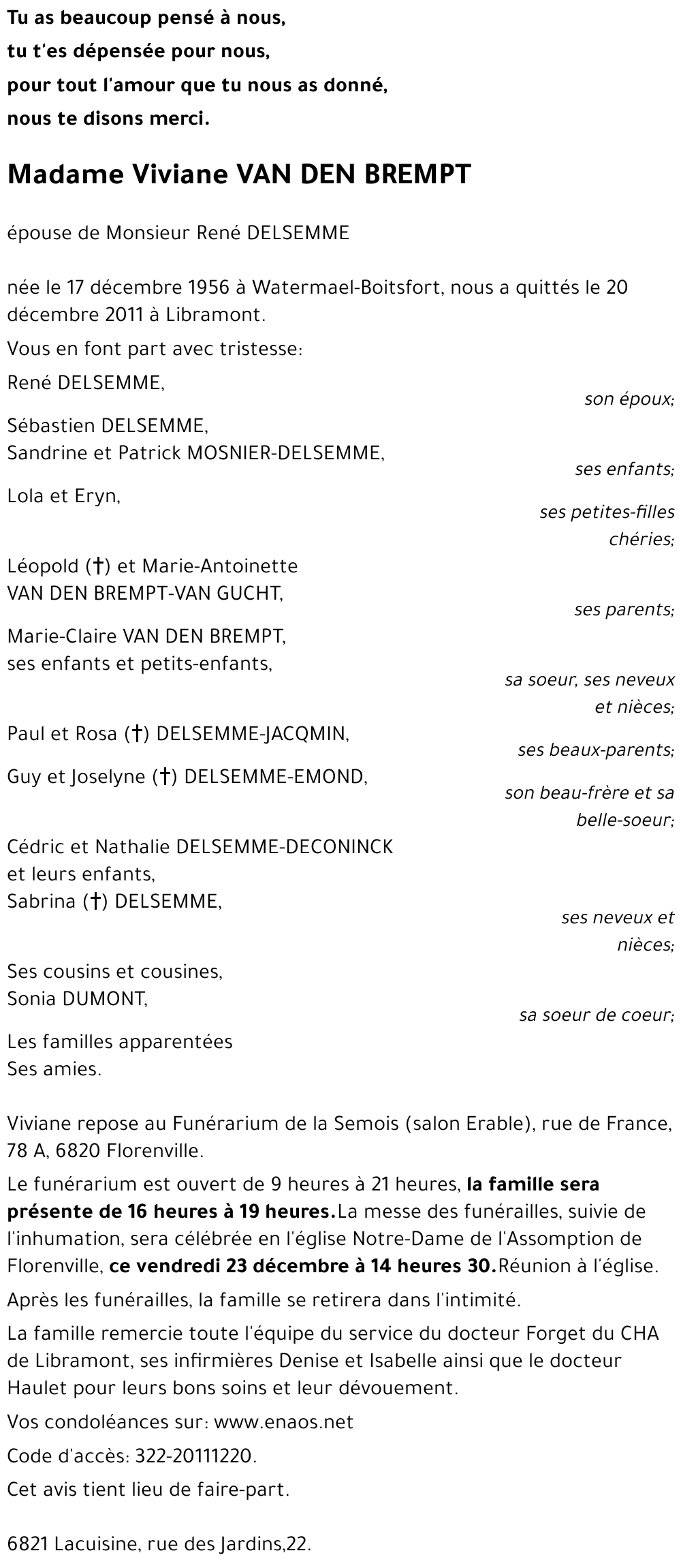 Viviane VAN DEN BREMPT