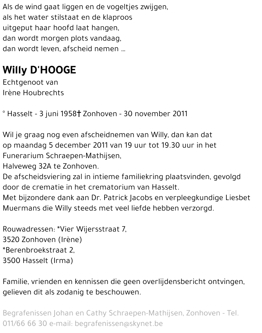 Willy D'hooge