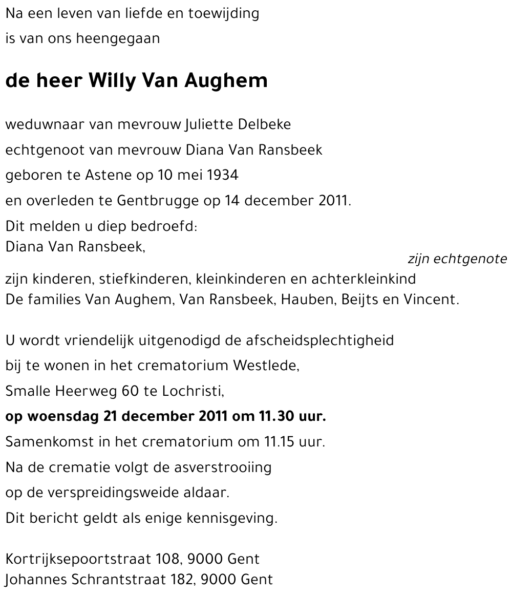 Willy Van Aughem